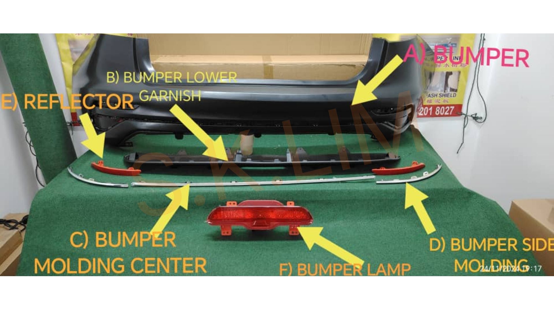 Proton S70 Geely Emgrand SS11 Rear Bumper / Bumper Belakang - Aftermarket