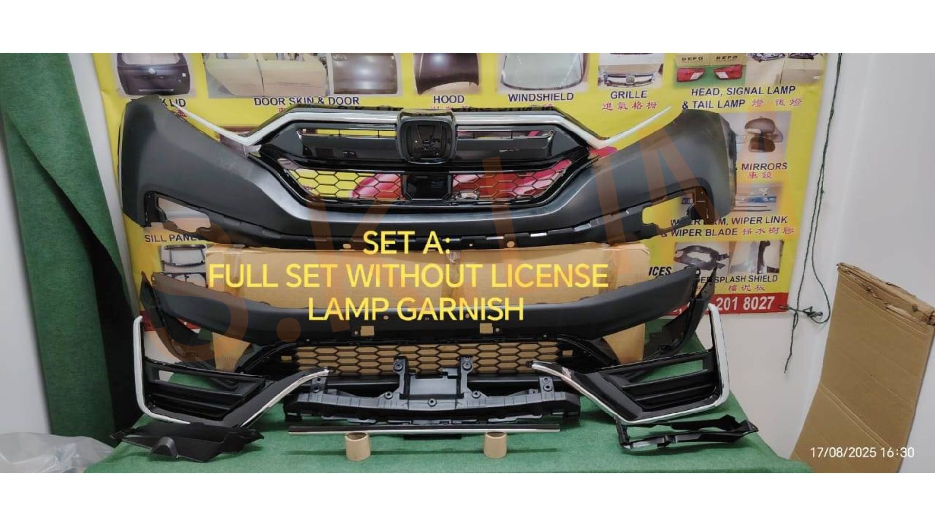Honda CRV 2021 TME Bumper Set with Grille- Front - Aftermarket *SET A*13 ITEMS*NO GARNISH LICENSE LAMP*
