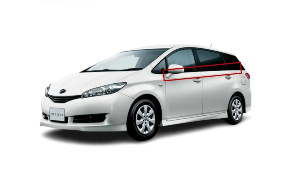 Toyota Wish 2009-2017 ZGE20 Door Glass Moulding Front Left / Depan Kiri - Aftermarket